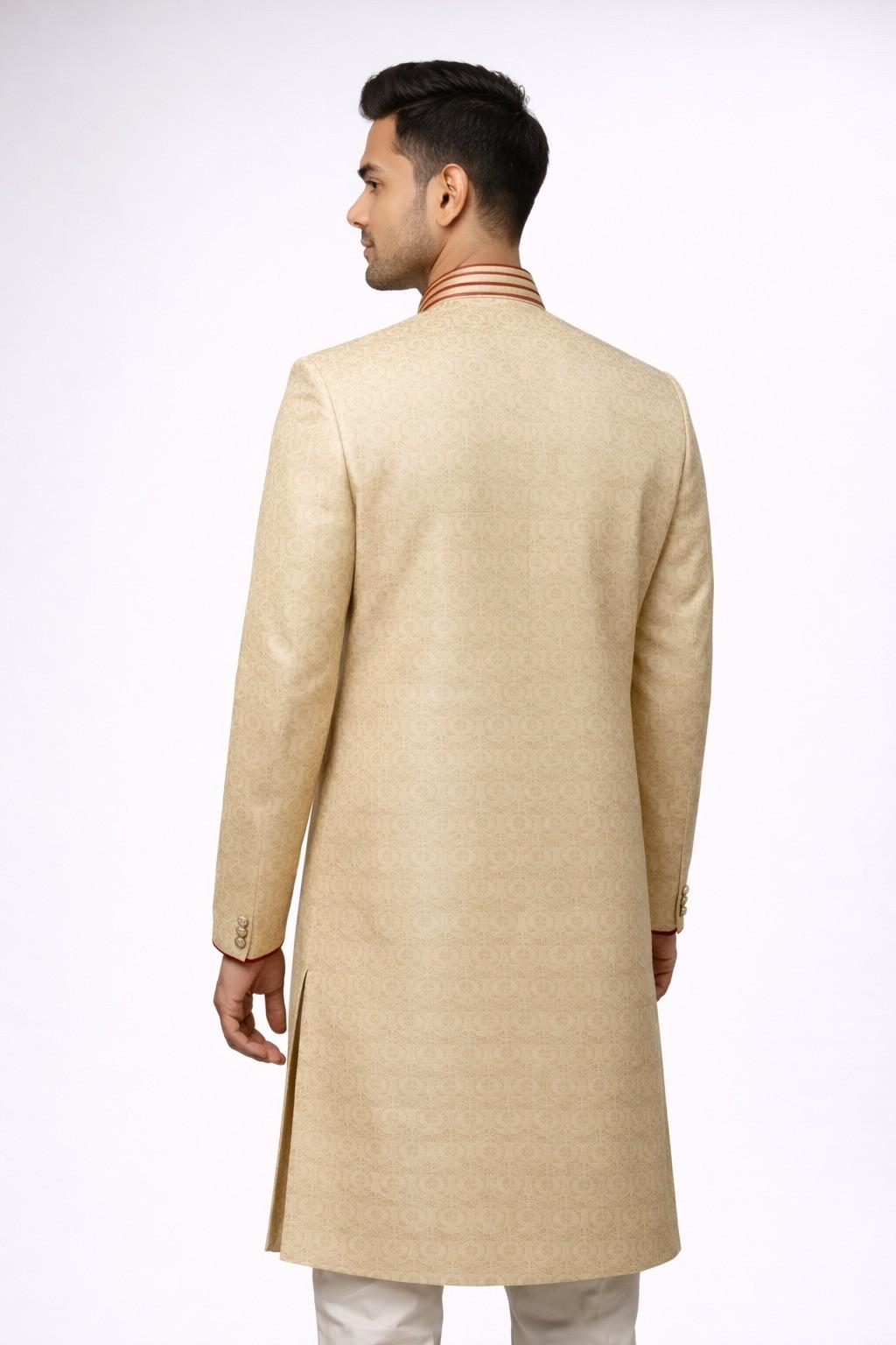 Men’s Indo-Western Sherwani in Premium Woven Fabric – Designer Ethnic Wear