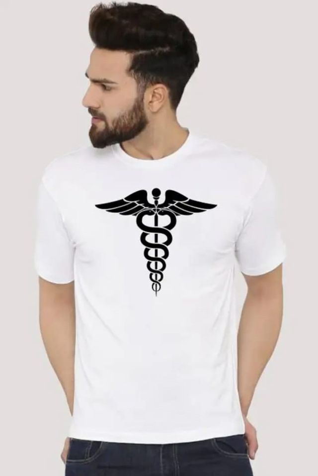 Men’s White Medical Symbol Graphic Print...